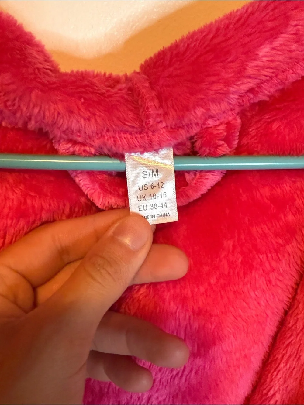 Kids Plush Hooded Robe - Bright Pink